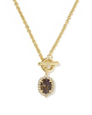 DAPHNE CRYSTAL FRAME TOGGLE NECKLACE