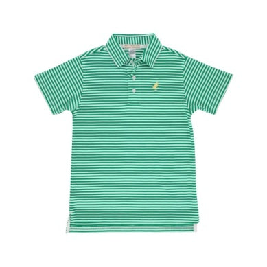 Prim and Proper Polo - Kelly Green Stripe