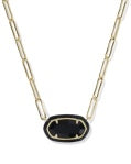 ELISA ENAMEL FRAME PAPERCLIP NECKLACE