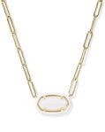 ELISA ENAMEL FRAME PAPERCLIP NECKLACE