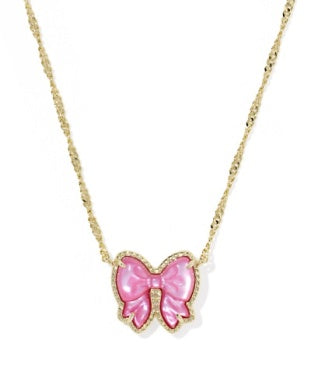 HALEY BOW SHORT PENDANT NECKLACE