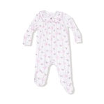 Smoked Peter Pan Snap Footie - Dainty Buds And Bows Stripe
