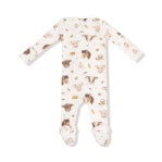Vintage Baby Farm Animals - 2 Way Zipper Footie