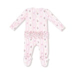 Ogee Lace Floral - 2 Way Ruffle Zipper Footie