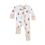 2 Way Zipper Romper - Napping Puppies