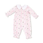 Box Pleat Dress Peter Pan Collar & Diaper Cover  - Ogee Lace Floral