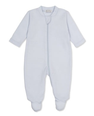jacquard footie w/ zip