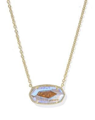 Elisa Statement Pendent - Gold Clear