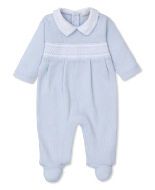 Blue footie w/ hand smk