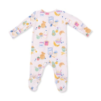 Breakfast Club Pink - 2 Way Zipper Footie