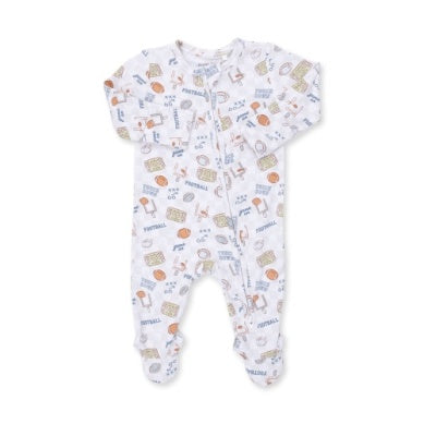 Football Check - 2 Way Zipper Footie