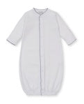 Basic Convertible Gown White/Navy Trim