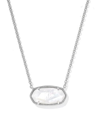 Elisa Statement Pendent - Silver IVORY MOTHER OF PEARL