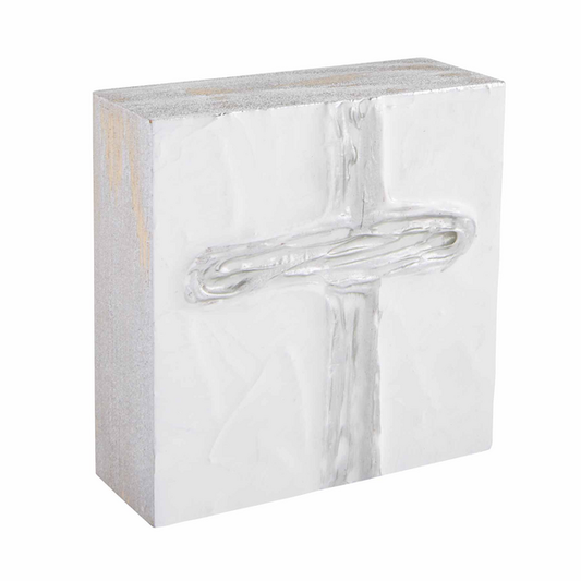 Small Silver Cross Block