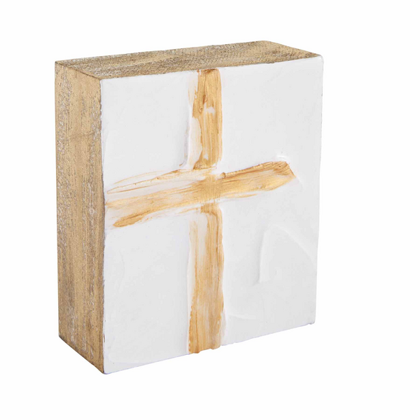 Small Gold Cross Block