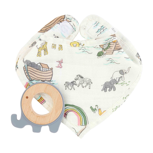 Noah's Ark Teether Bib Set