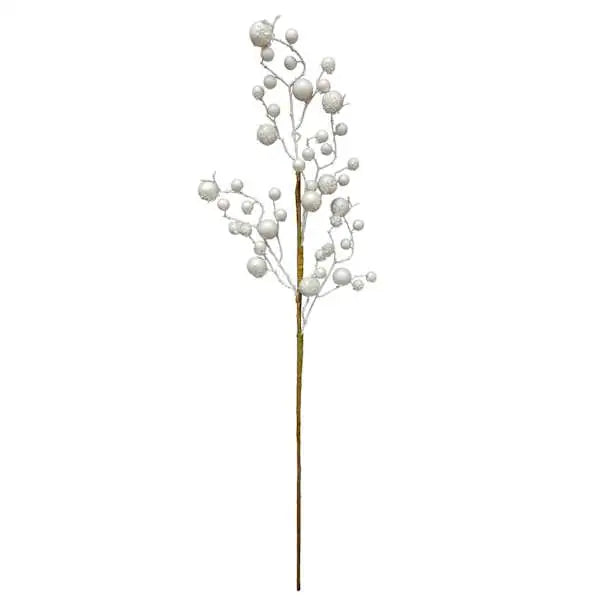 White Berry Twig Spray 30"